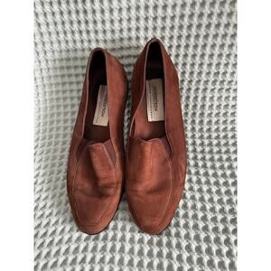 Nordstrom Signature Brand Women’s Suede Brown Loafers Driving Shoes Size 9